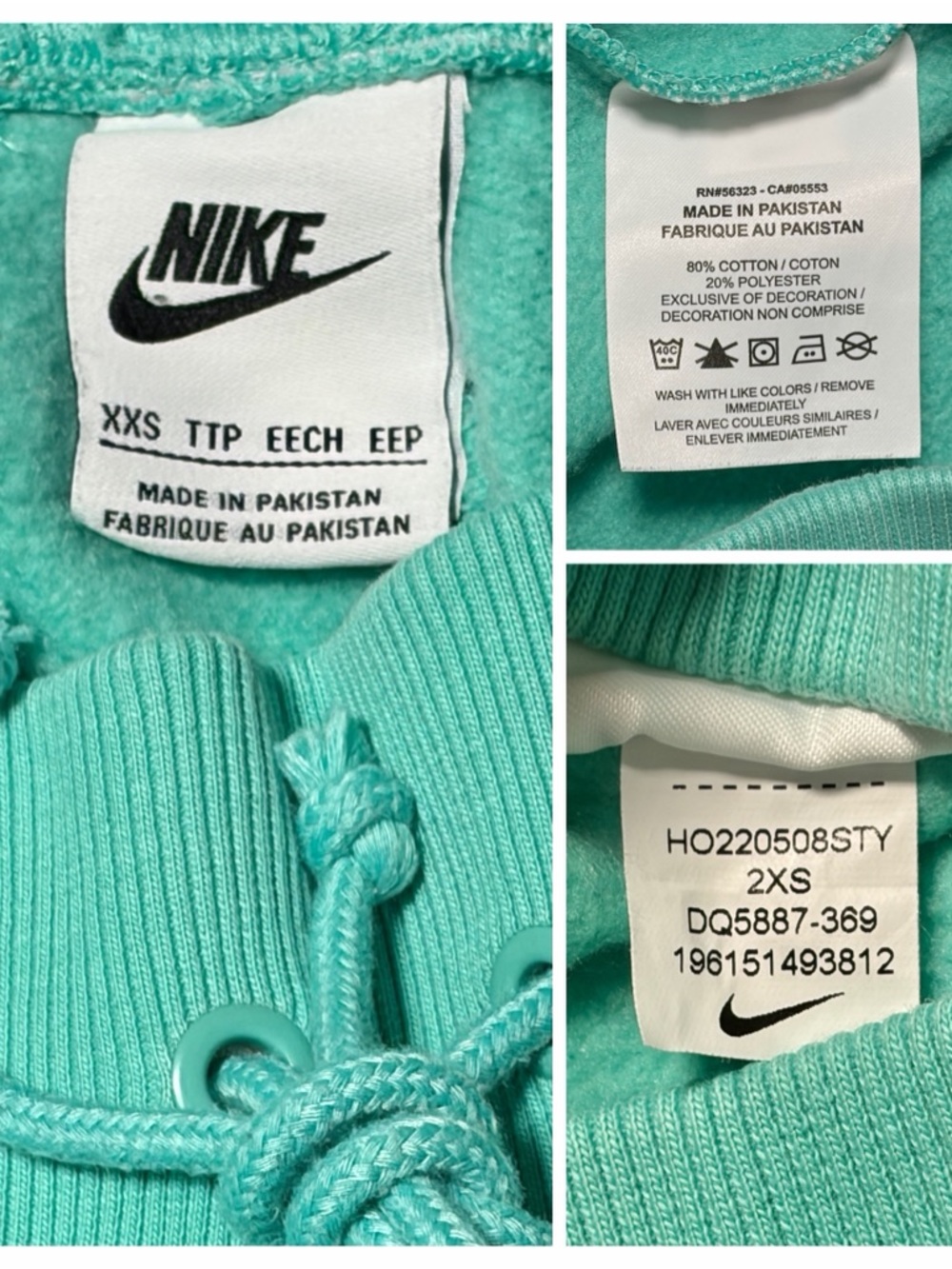 NIKE Phoenix Fleece High-Waisted Oversized Joggers Sweatpants - Light Menta - Picture 2 of 9